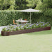 Høybed galvanisert stål 544x100x36 cm brun