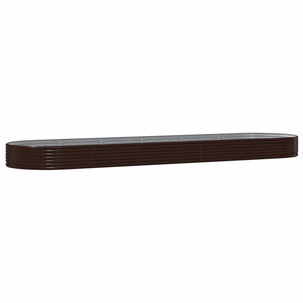 Høybed galvanisert stål 523x140x36 cm brun