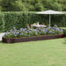 Høybed galvanisert stål 523x140x36 cm brun