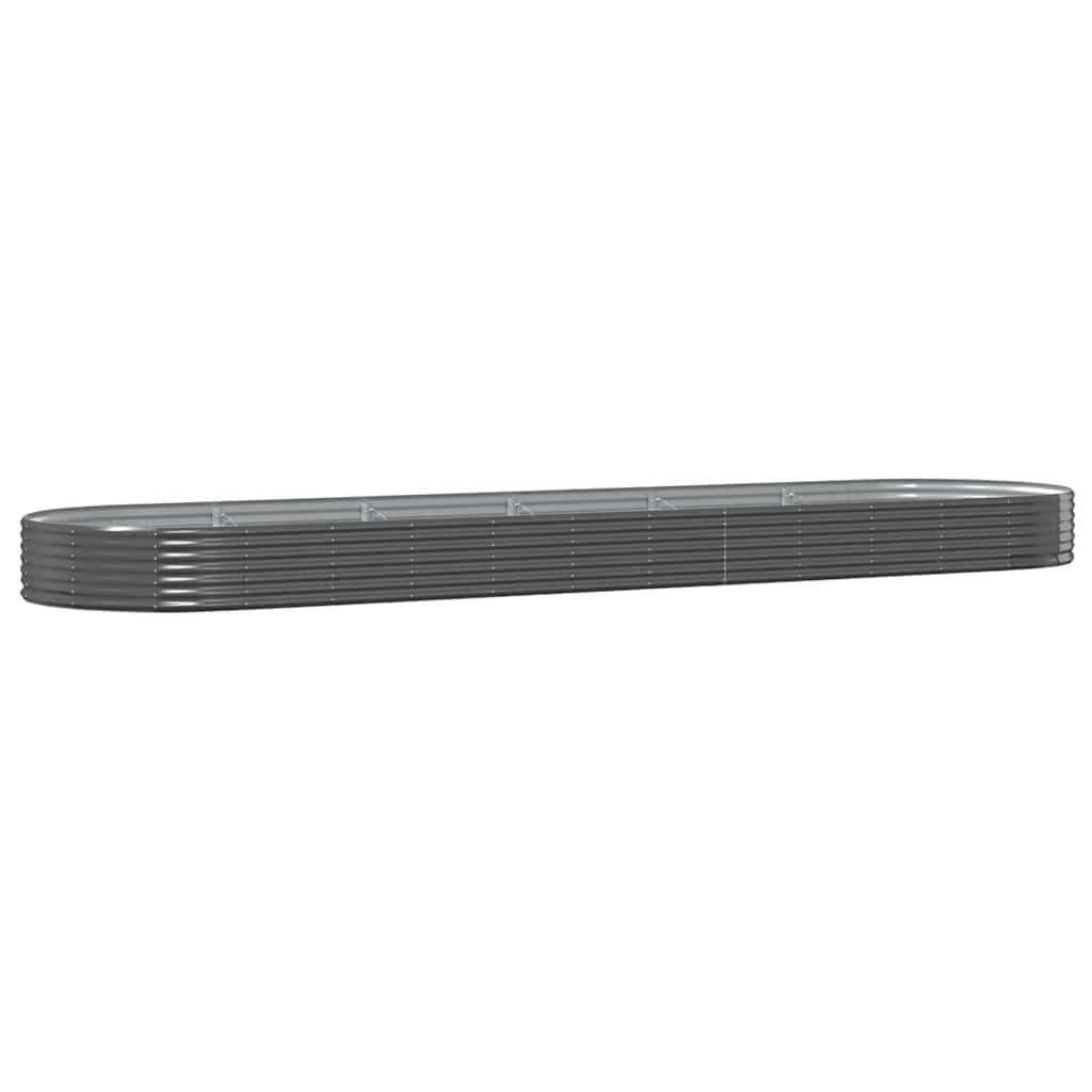 Høybed galvanisert stål 523x140x36 cm antrasitt