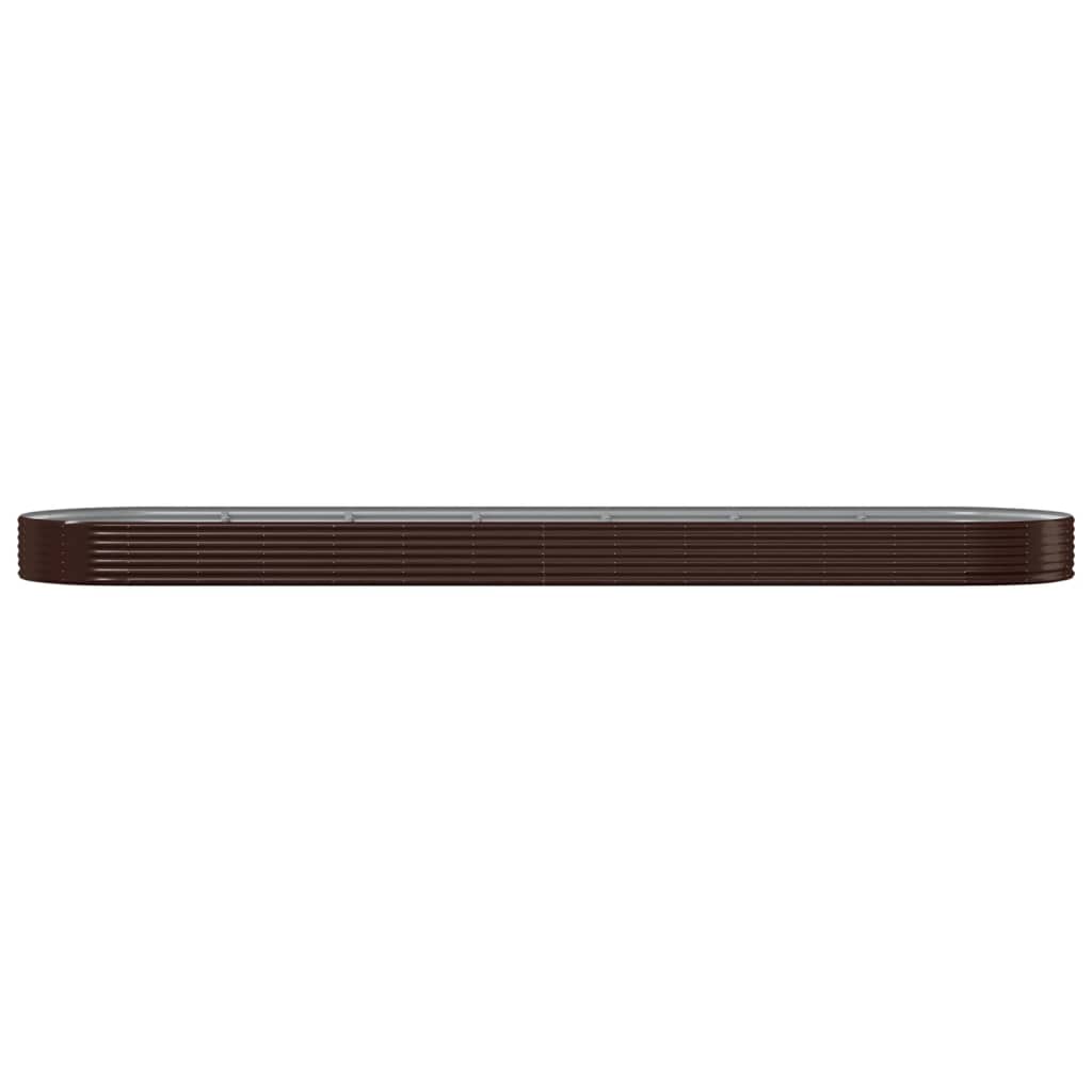 Høybed galvanisert stål 600x140x36 cm brun