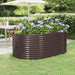 Høybed pulverlakkert stål 175x100x68 cm brun