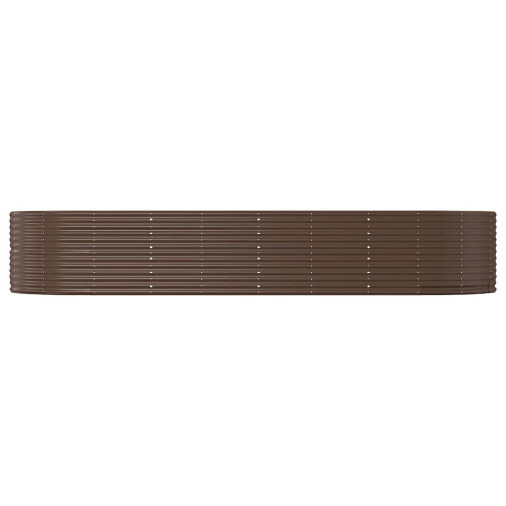 Høybed brun 367x140x68 cm galvanisert stål