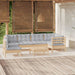 Hagesofagruppe med grå puter 7 deler furu