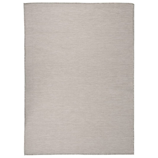 Utendørs flatvevd teppe 200x280 cm lysegrå
