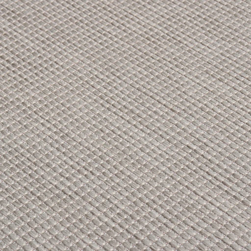 Utendørs flatvevd teppe 200x280 cm lysegrå