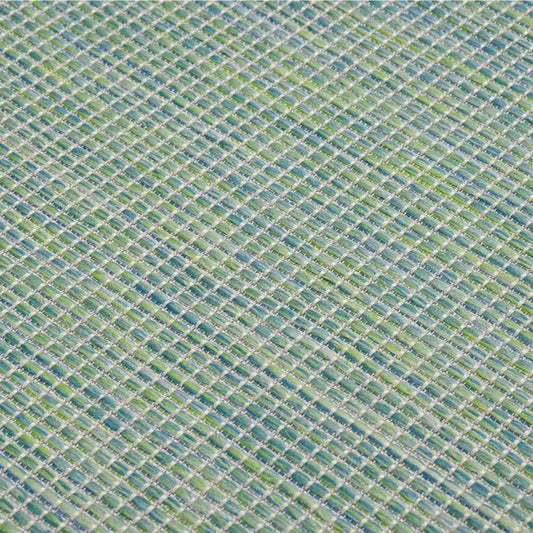 Utendørs flatvevd teppe 160x230 cm turkis