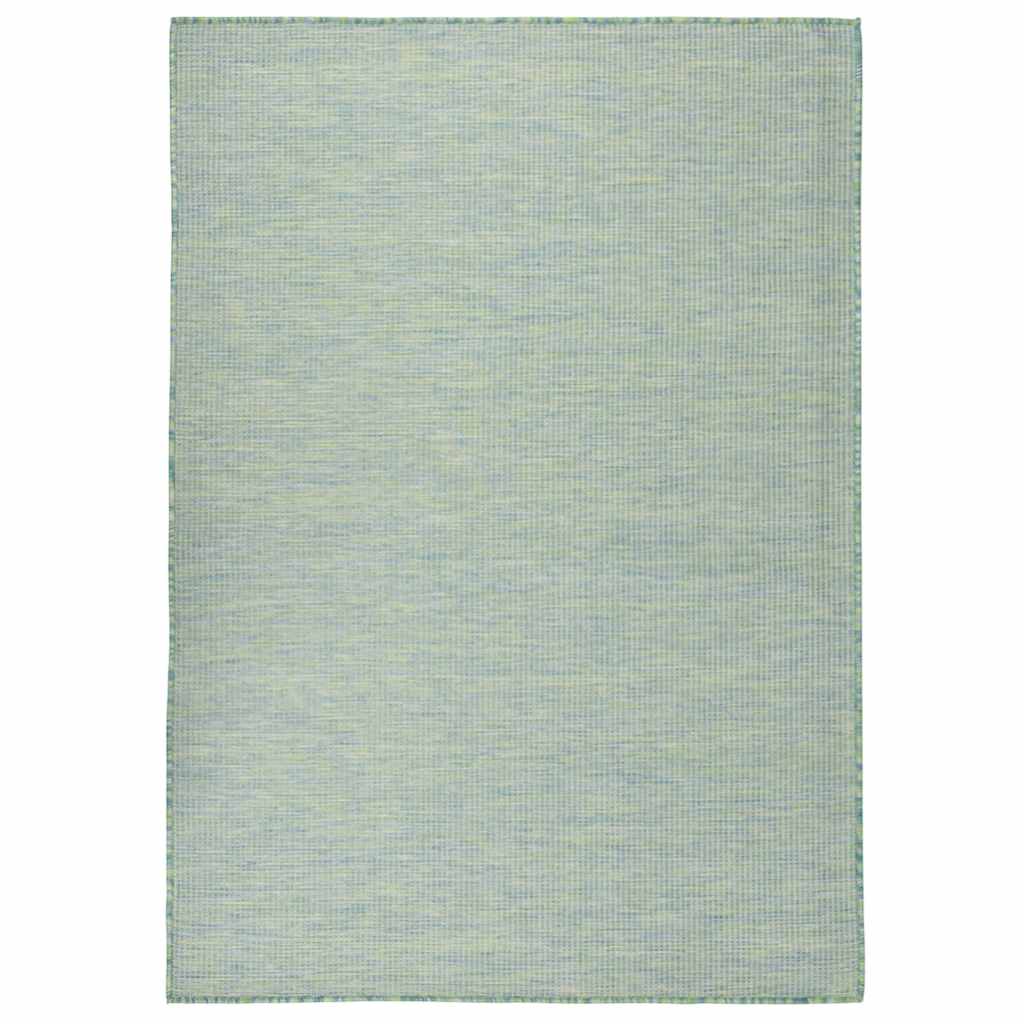 Utendørs flatvevd teppe 200x280 cm turkis