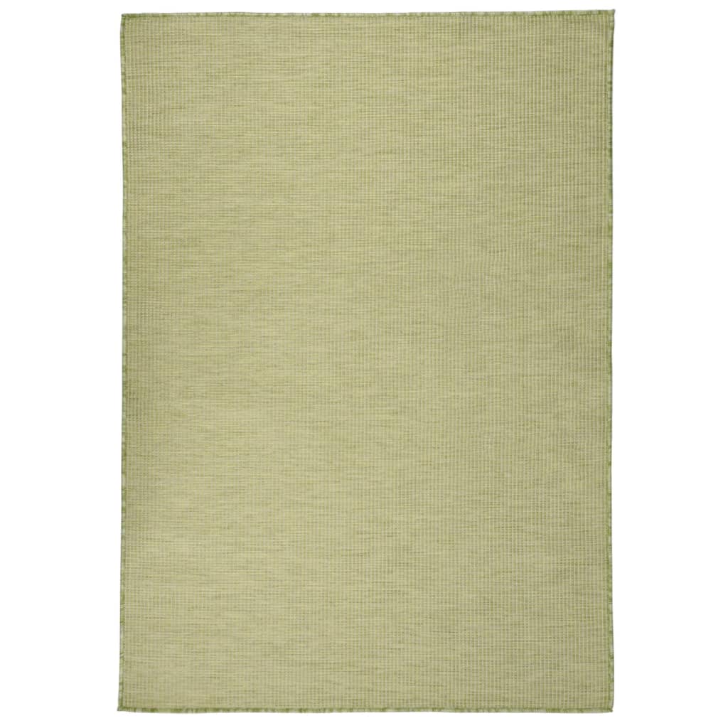 Utendørs flatvevd teppe 140x200 cm grønn