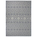 Utendørs flatvevd teppe 120x170 cm blå striper