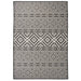 Utendørs flatvevd teppe 140x200 cm svart striper