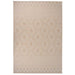 Utendørs flatvevd teppe 160x230 cm brun striper