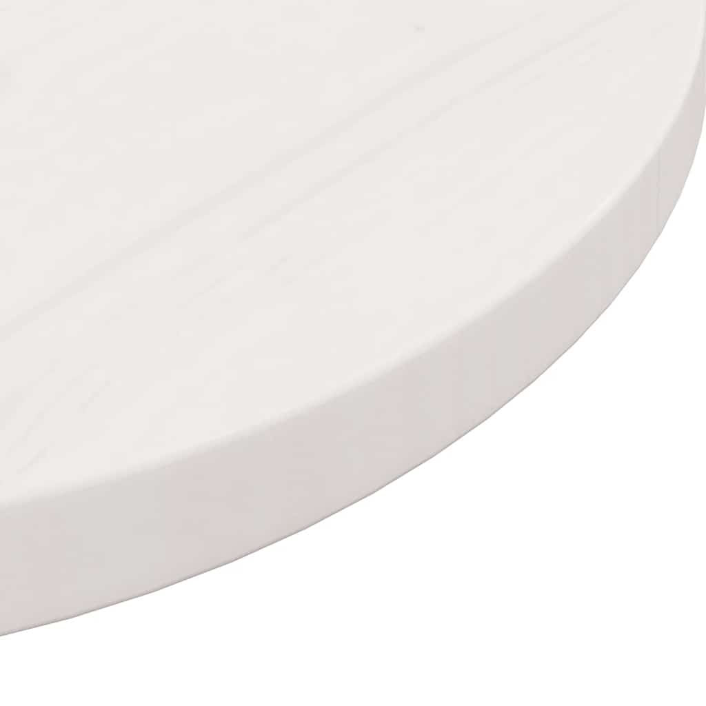 Bordplate hvit Ø50x2,5 cm heltre furu