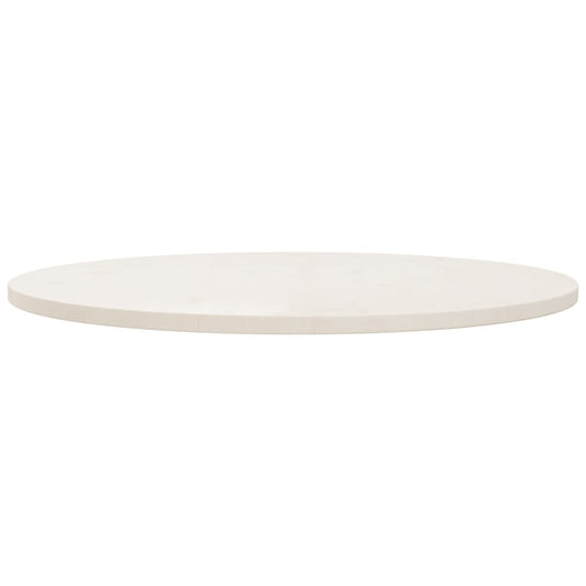 Bordplate hvit Ø90x2,5 cm heltre furu