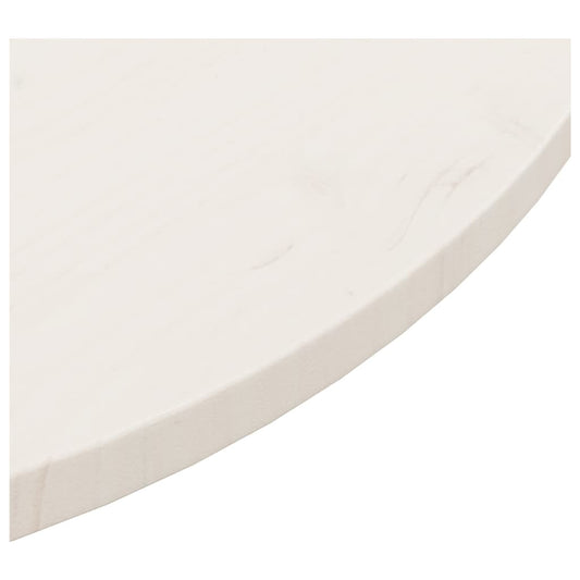 Bordplate hvit Ø90x2,5 cm heltre furu