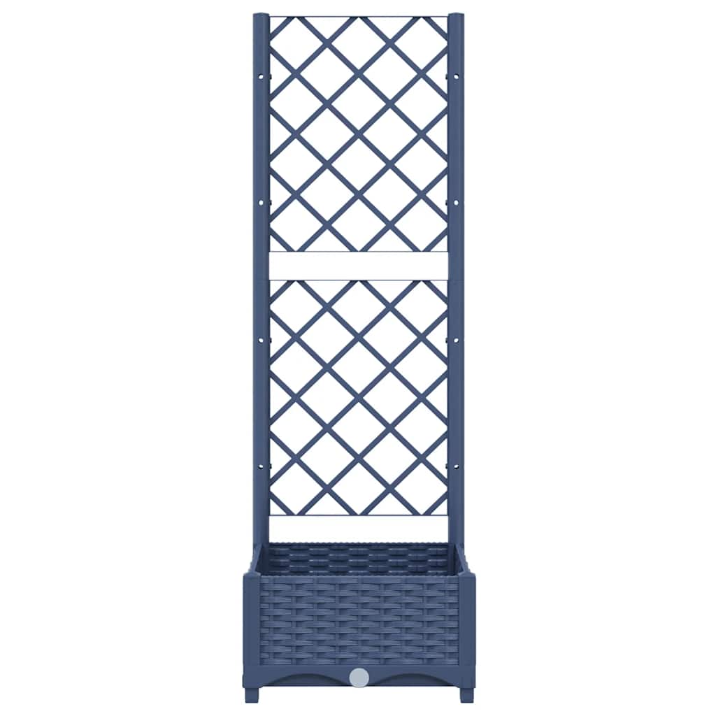 Hagepotte med espalier blågrå 40x40x121,5 cm PP
