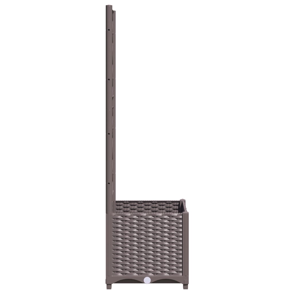 Plantekasse med espalier brun 40x40x136 cm PP