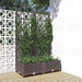 Plantekasse med espalier brun 80x40x121,5 cm PP