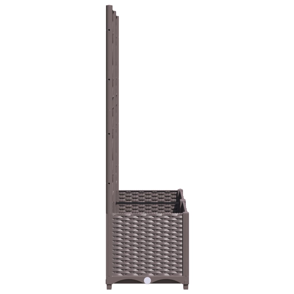 Plantekasse med espalier brun 80x40x136 cm PP