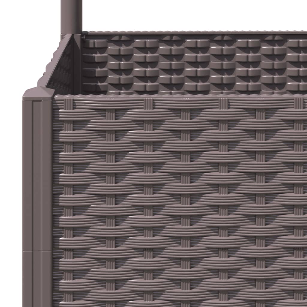 Plantekasse med espalier brun 80x40x136 cm PP