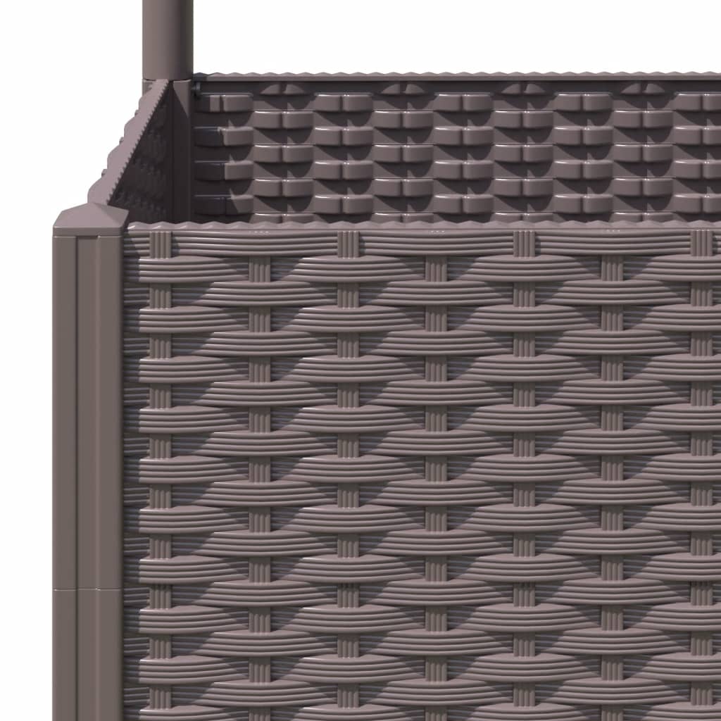 Plantekasse med espalier brun 120x120x136 cm PP