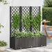 Hagepotte med espalier svart 120x40x136 cm PP