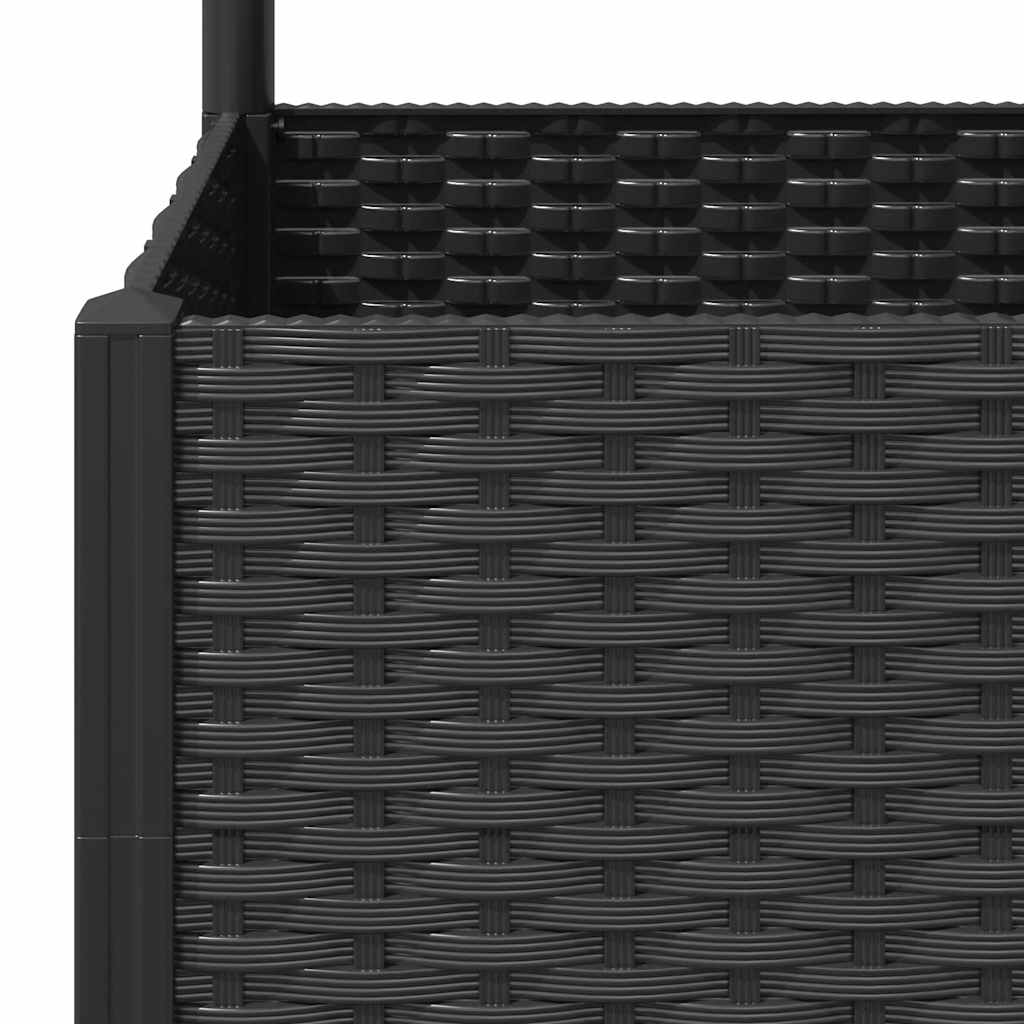 Plantekasse med espalier svart 80x80x136 cm PP