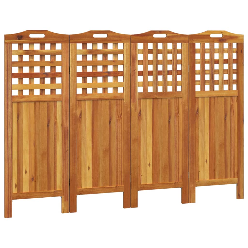 Romdeler 4 paneler 162x2x115 cm heltre akasie