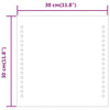 Baderomsspeil med LED 30x30 cm