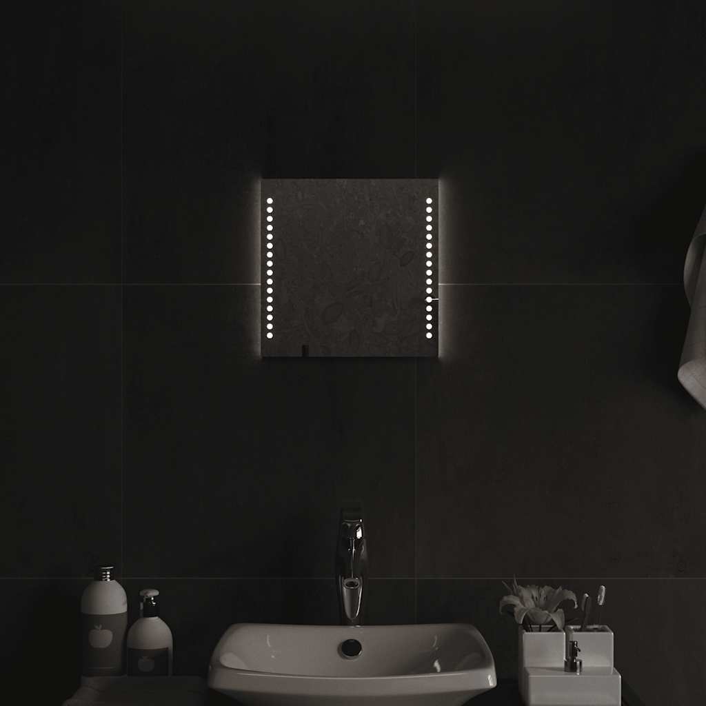 Baderomsspeil med LED 30x30 cm