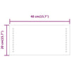 Baderomsspeil med LED 40x20 cm