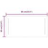 Baderomsspeil med LED 60x30 cm