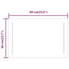 Baderomsspeil med LED 60x40 cm