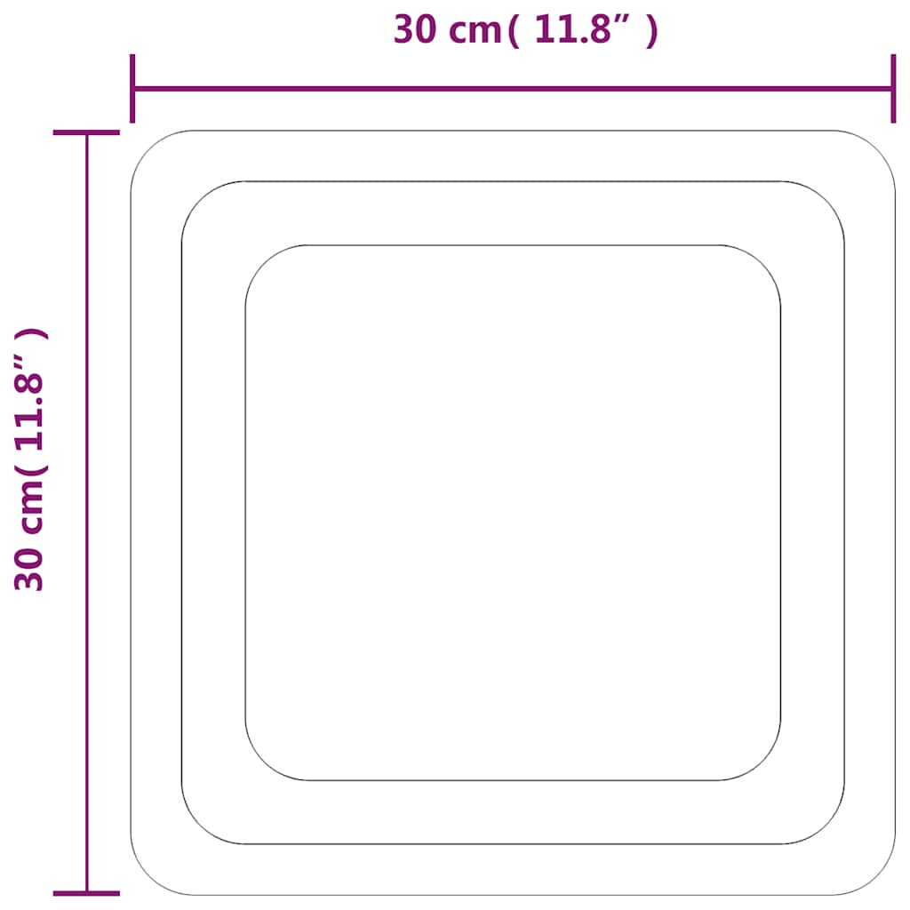 Baderomsspeil med LED 30x30 cm