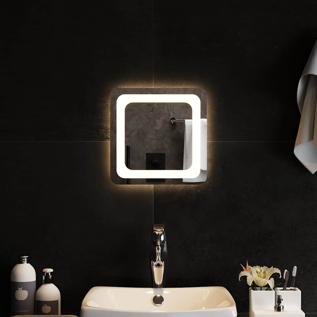 Baderomsspeil med LED 30x30 cm