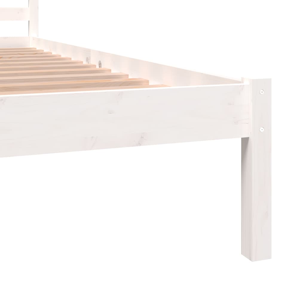 Sengeramme heltre furu 135x190 cm hvit Double
