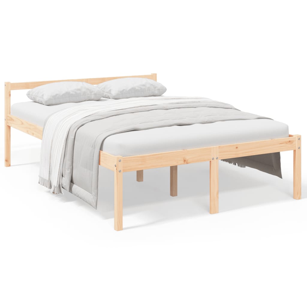 Sengeramme 135x190 cm heltre furu