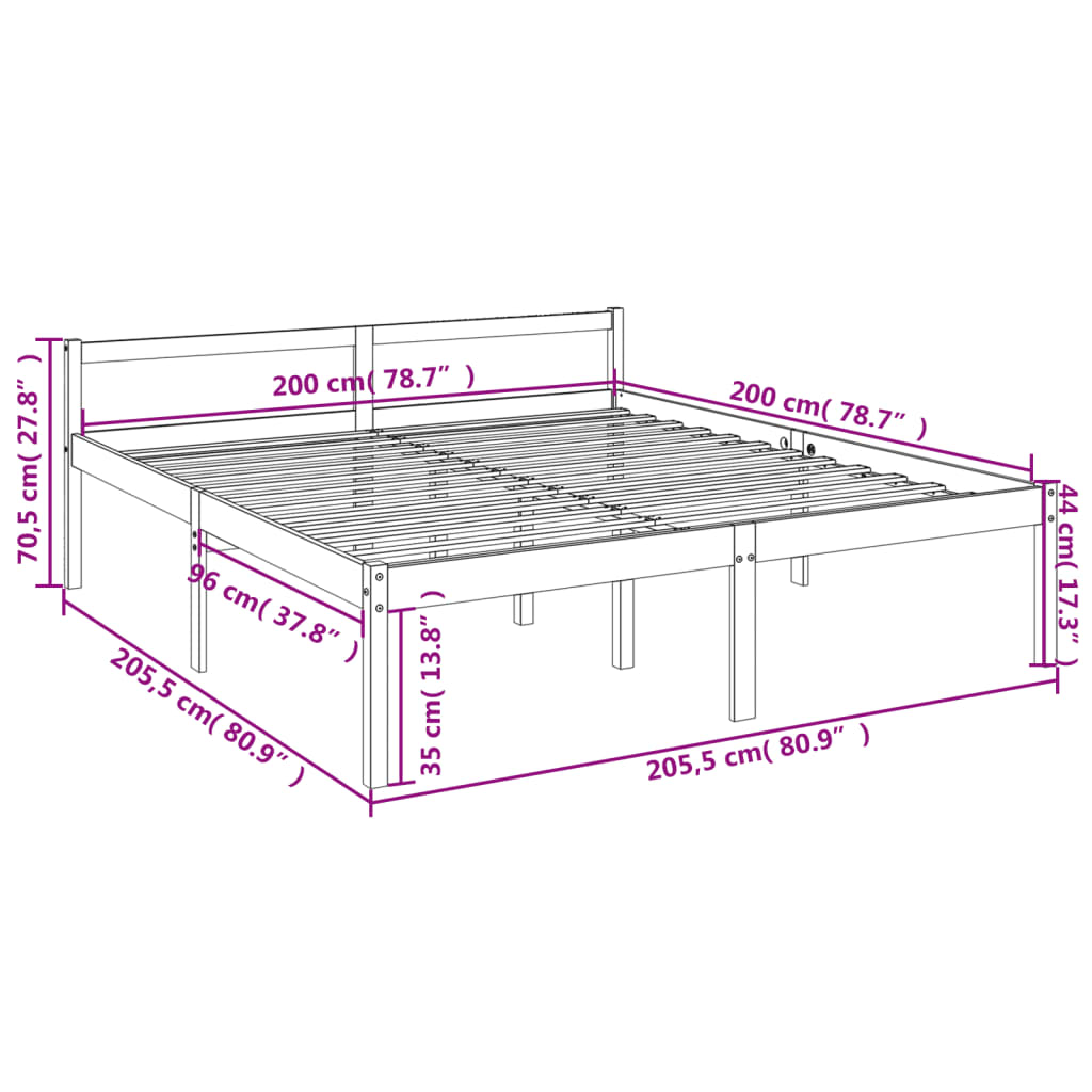 Seniorseng 200x200cm heltre furu