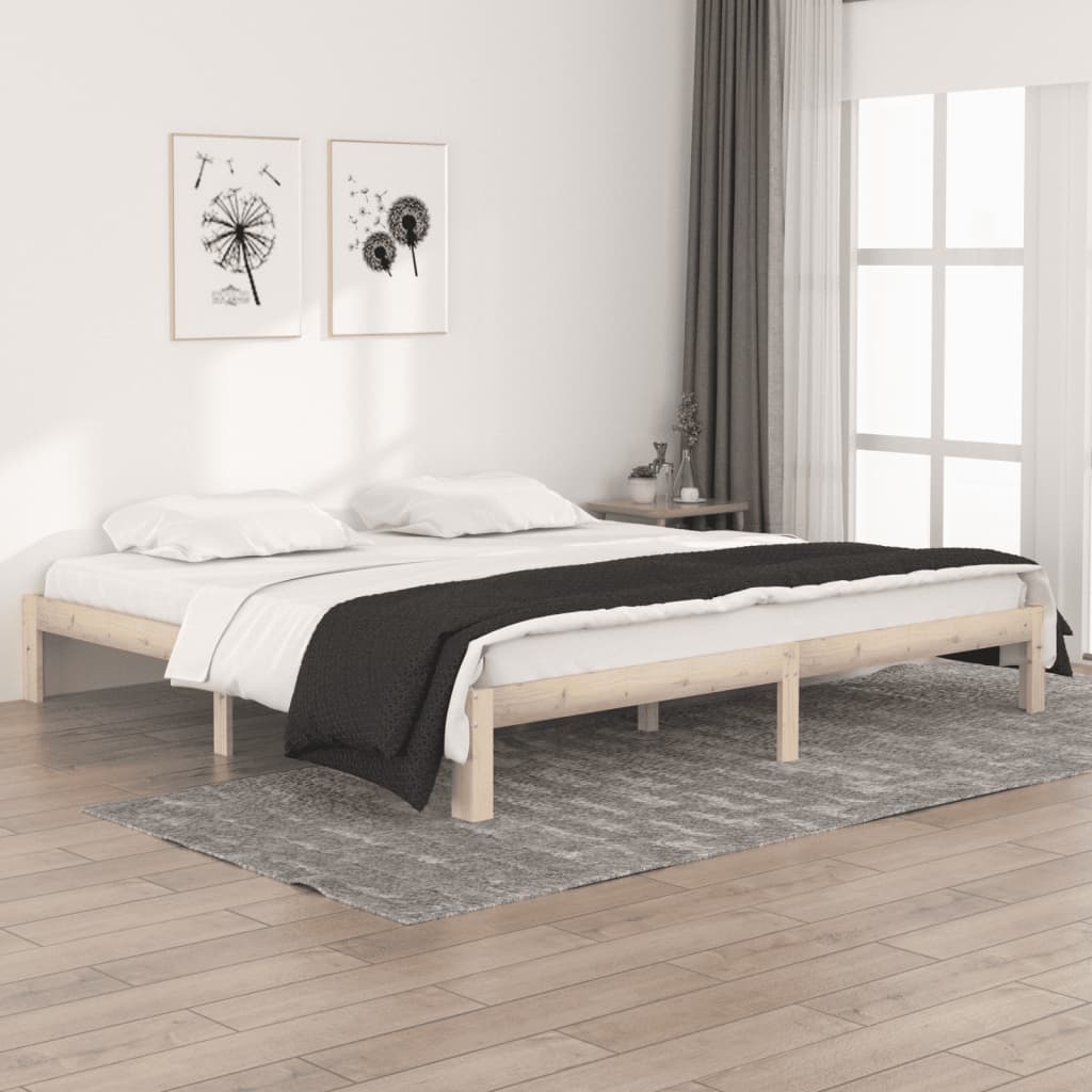 Sengeramme heltre furu 200x200 cm