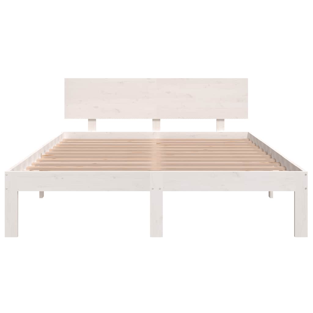 Sengeramme hvit heltre 150x200 cm King Size