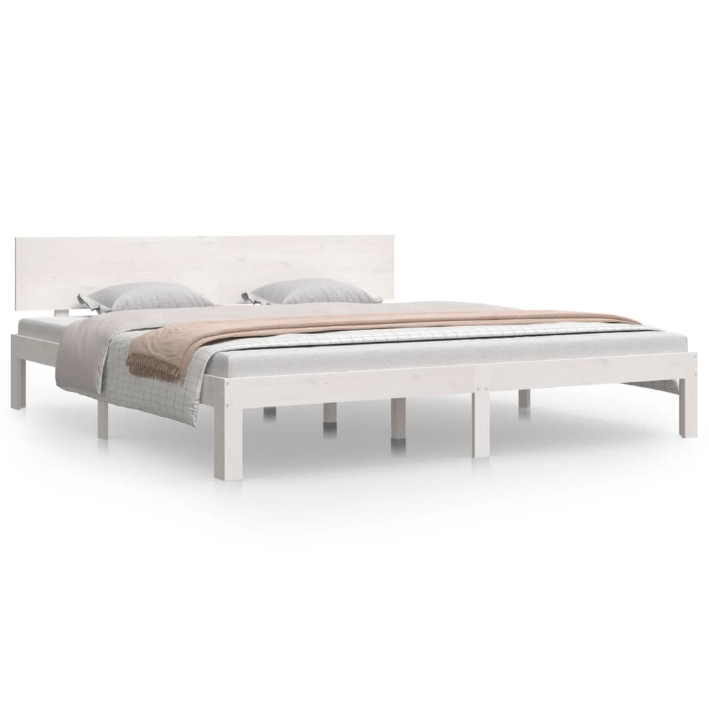 Sengeramme hvit heltre 180x200 cm Super King