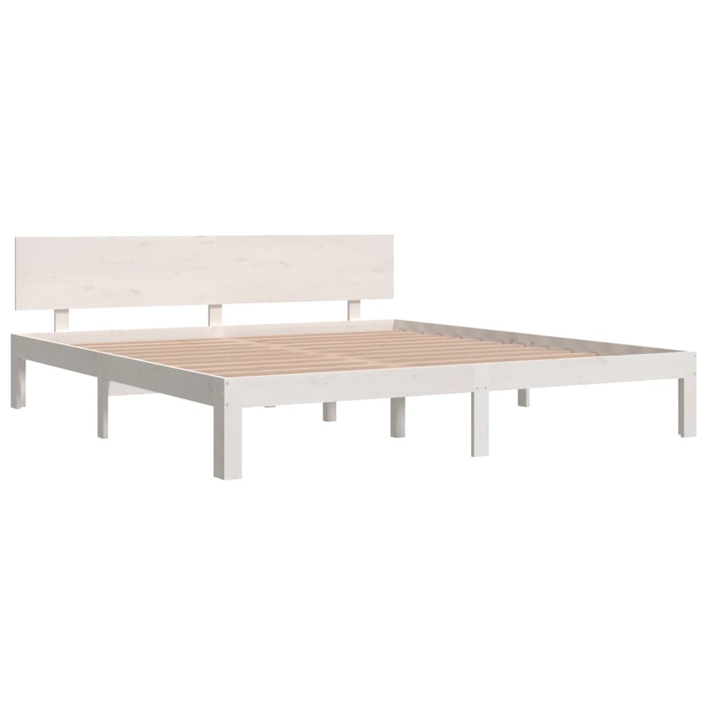 Sengeramme hvit heltre 180x200 cm Super King