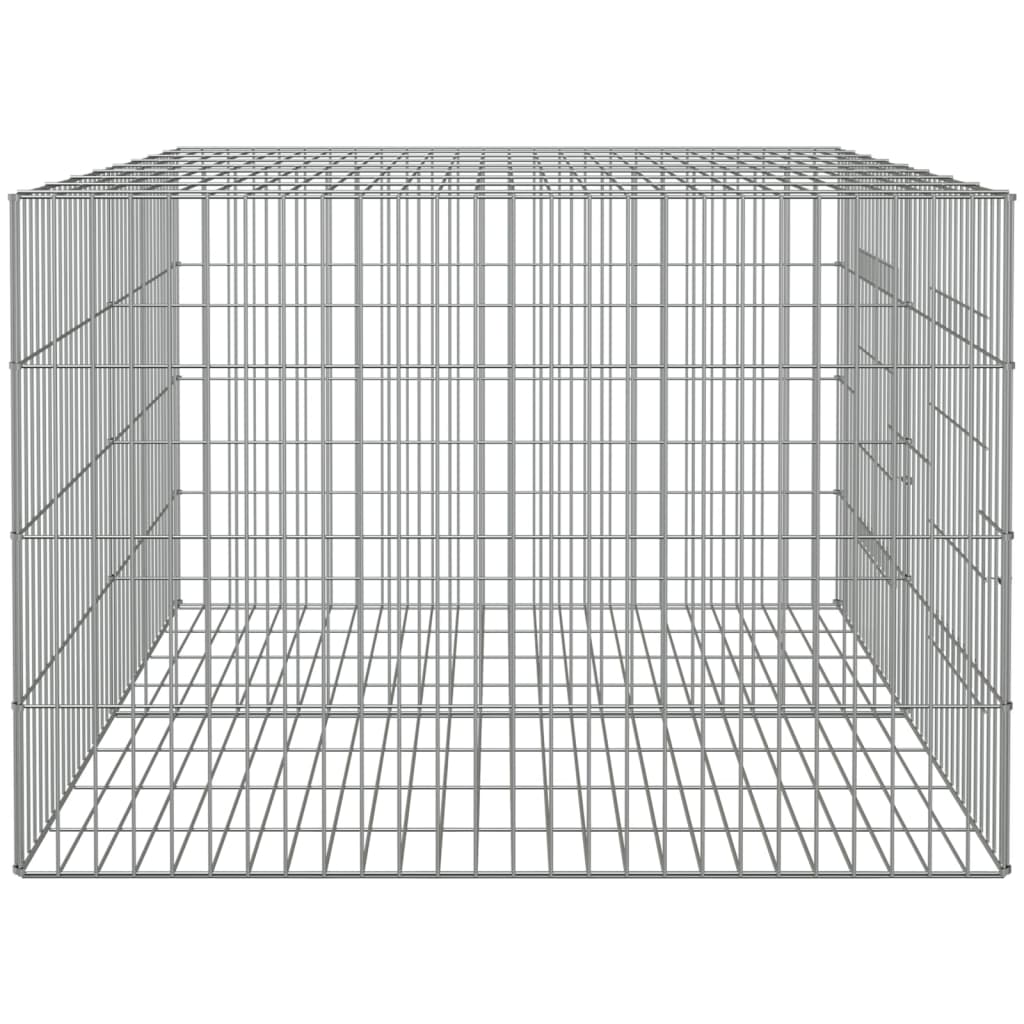 Kaninbur med 2 paneler 110x79x54 cm galvanisert jern