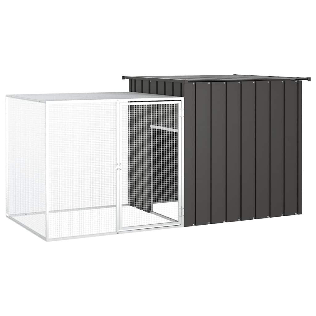 Kyllingbur antrasitt 200x91x100 cm galvanisert stål