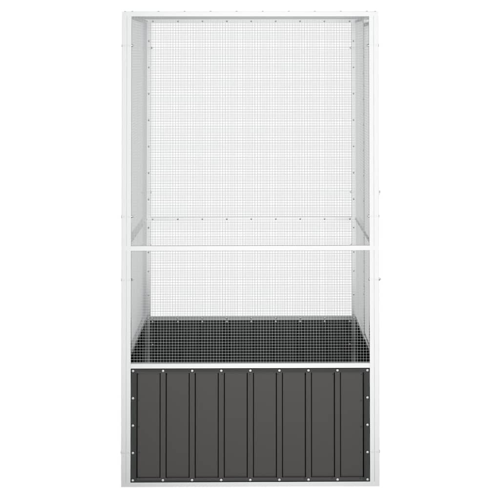 Fuglebur antrasitt 111x107x211,5 cm galvanisert stål