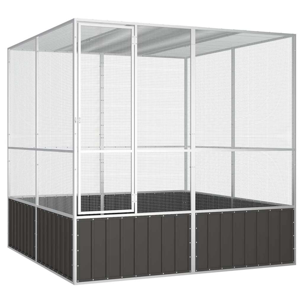 Fuglebur antrasitt 213,5x217,5x211,5 cm galvanisert stål