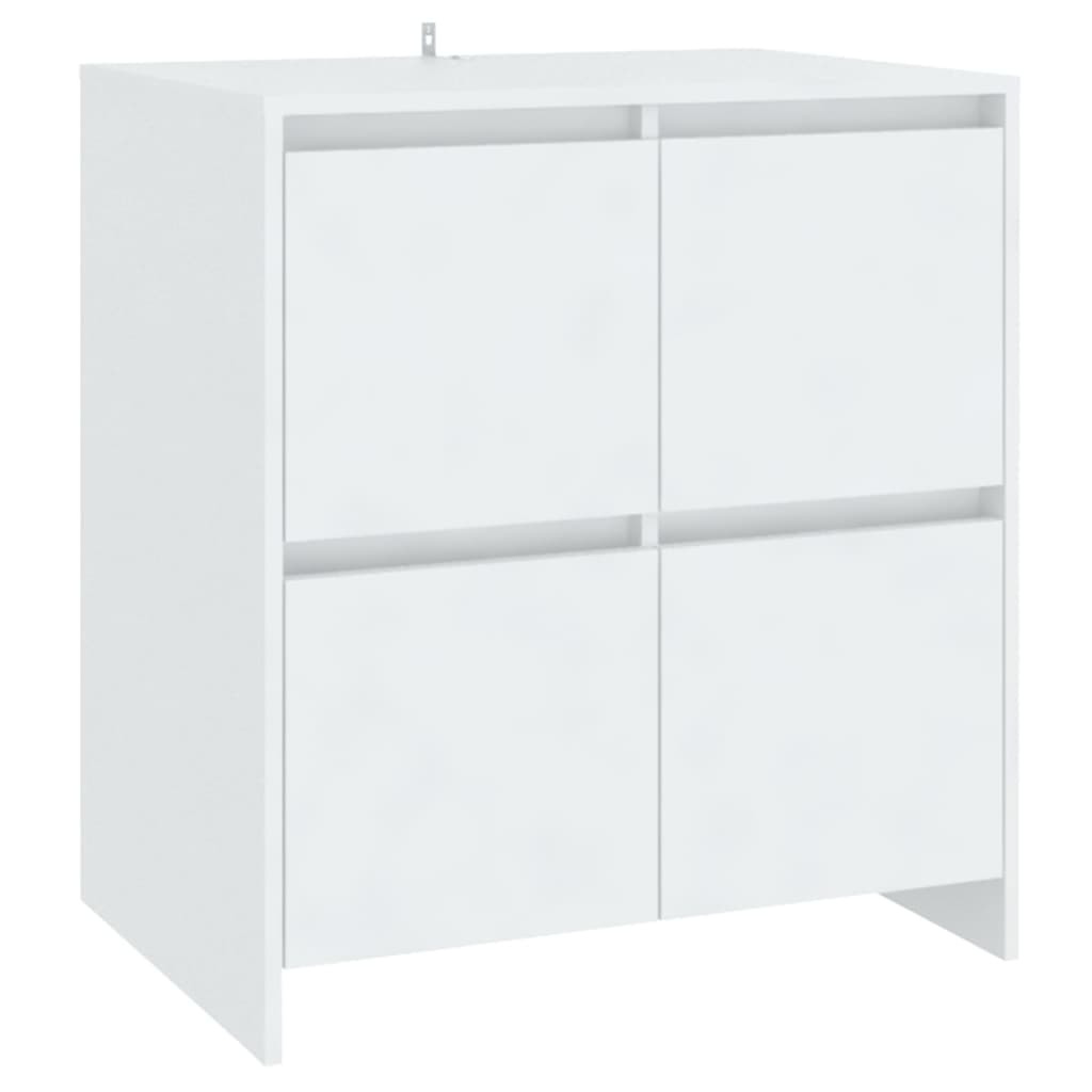 Skjenker 2 stk hvit 70x41x75 cm konstruert tre
