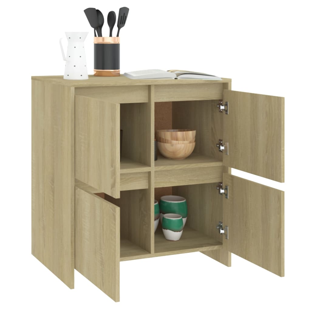 Skjenker 2 stk sonoma eik 70x41x75 cm konstruert tre