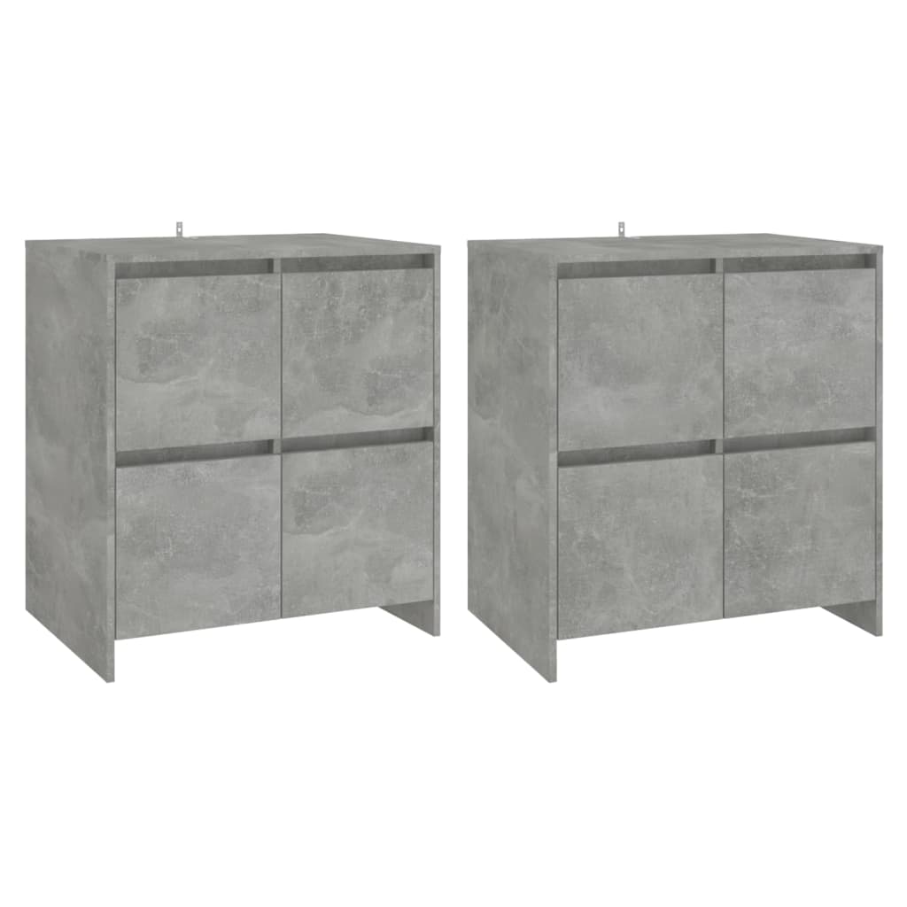 Skjenker 2 stk betonggrå 70x41x75 cm konstruert tre