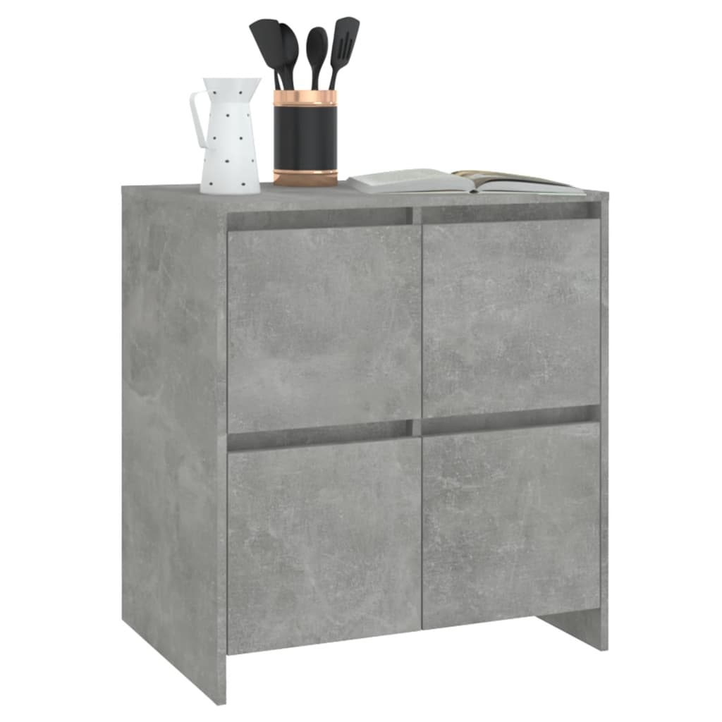 Skjenker 2 stk betonggrå 70x41x75 cm konstruert tre